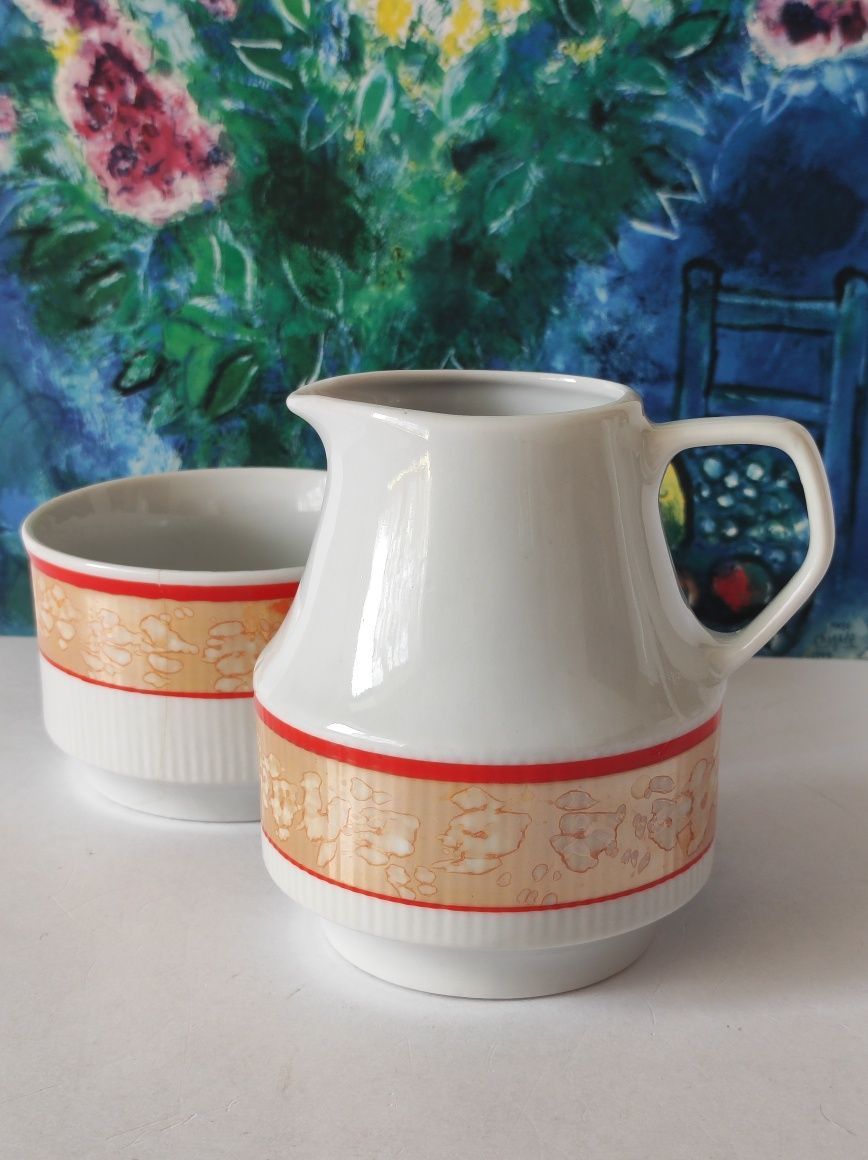 Serwis do kawy Roman Chodzież piękna stara porcelana