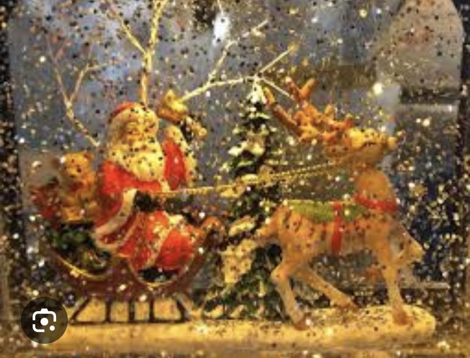 Pozytywka świąteczną TV retro LED