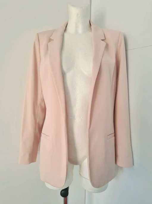 Pudrowa marynarka żakiet H&M