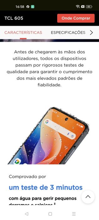 TCL 605 12gb RAM novo a prova de água/factura e garantia d 3 anos/capa