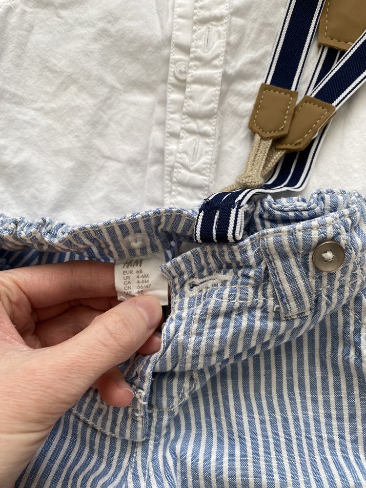 Komplet na lato h&m 68 ogrodniczki tom tailor