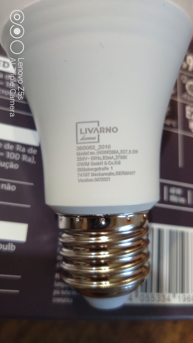 Led Лампа лампочка Livarno e27