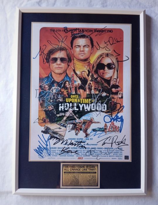 Moldura Filme Once Upon A Time In Hollywood com Autógrafos (A4)