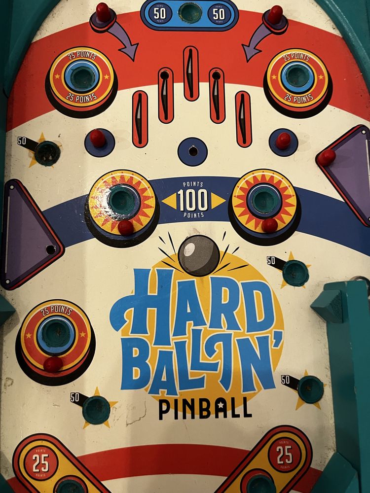 Drewniany flipper, pinball dla dzieci, gra stołowa