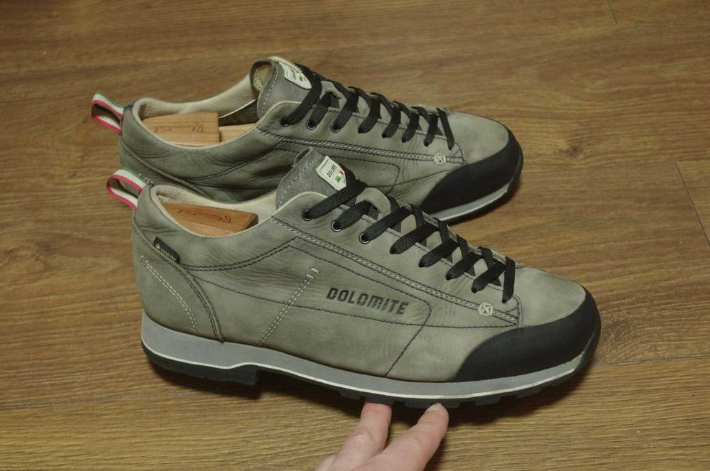 Трекінгові Dolomite 54 Gore Tex low gray Італія оригінал 44 розм шкіра