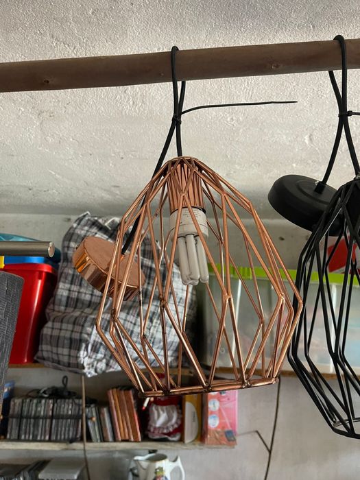 Candeeiro tons rose gold