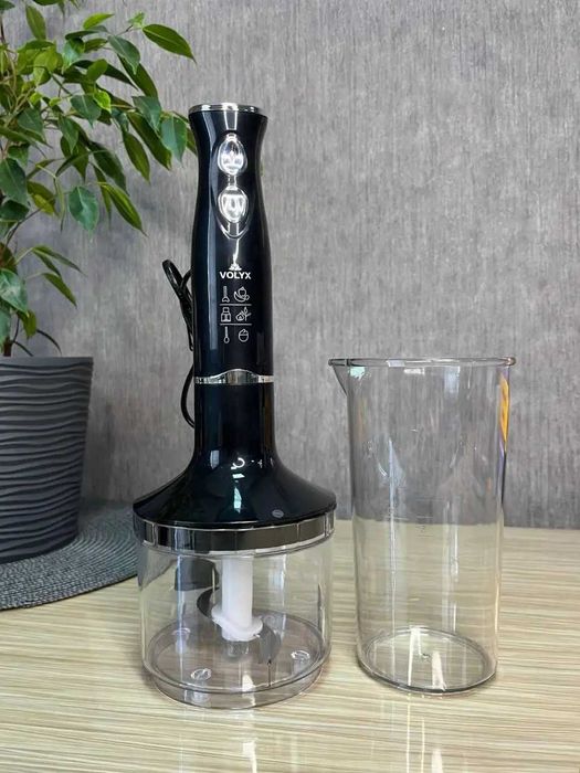 МОЩНЫЙ погружной блендер 5 в 1 с чашей 600мл,1500W,VOLYX VO7319 новы