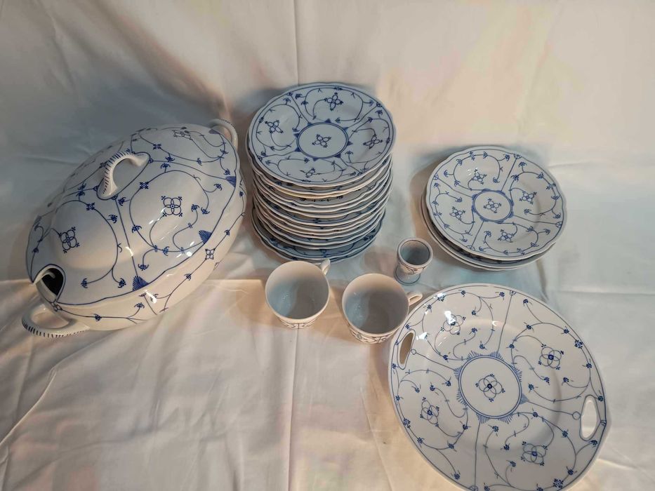 Komplet porcelanowy - Bareuther Indisch Blau Bavaria+Kronester Bavaria