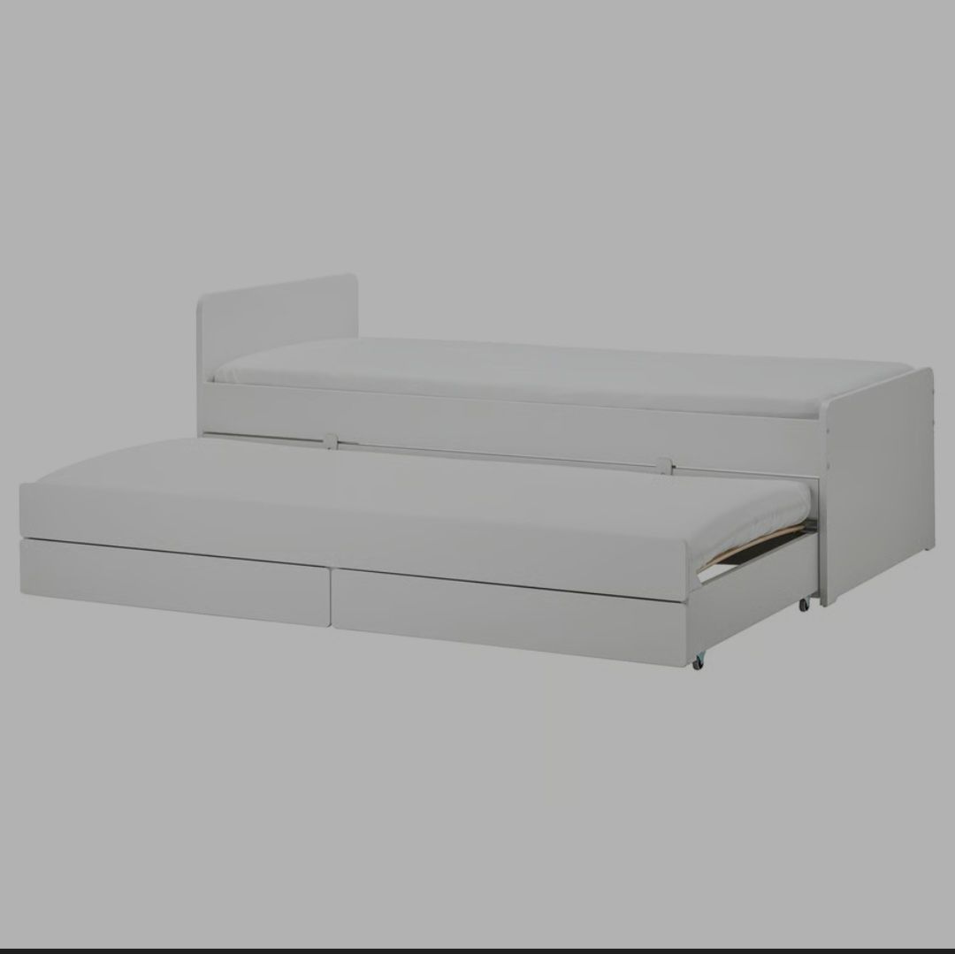 Dolne pojemniki i wysuwane łóżko do łóżka SLÄKT Ikea 
Rama