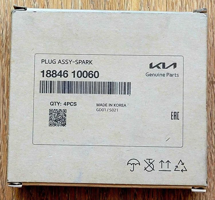 Комплект іридієвих свічок запалювання MOBIS 18846-11070 HyundaiKia 4шт