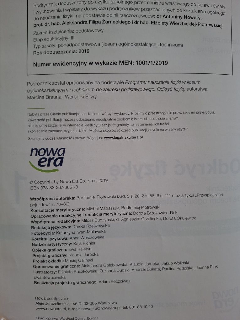 Podręcznik do Fizyki
