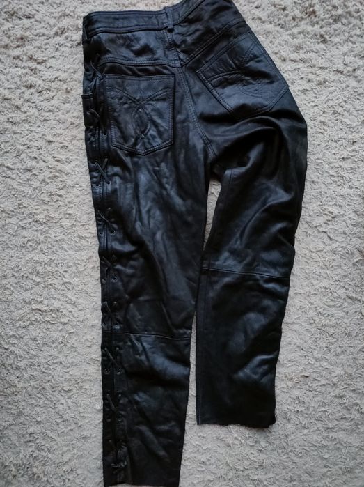 Мотоштаны кожа для подростка размер 27
