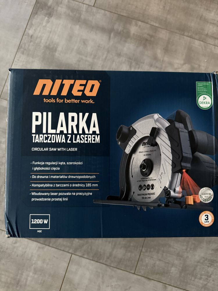 Nowa pilarka tarczowa z laserem Niteo gwarancja pila