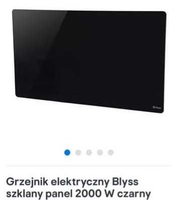 Grzejnik elektryczny blyss szklany panel 2000w