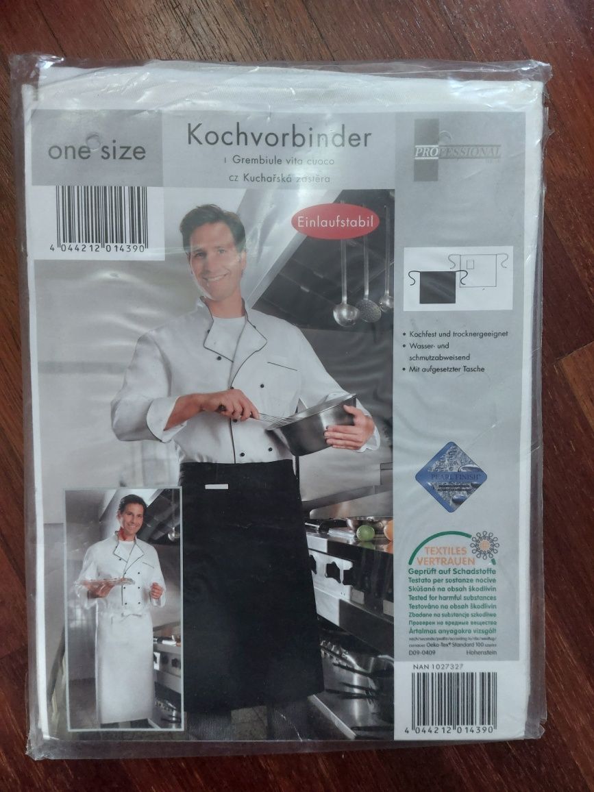 Nowy fartuch kuchenny męski rozmiar uniwersalny biały - 1 szt.