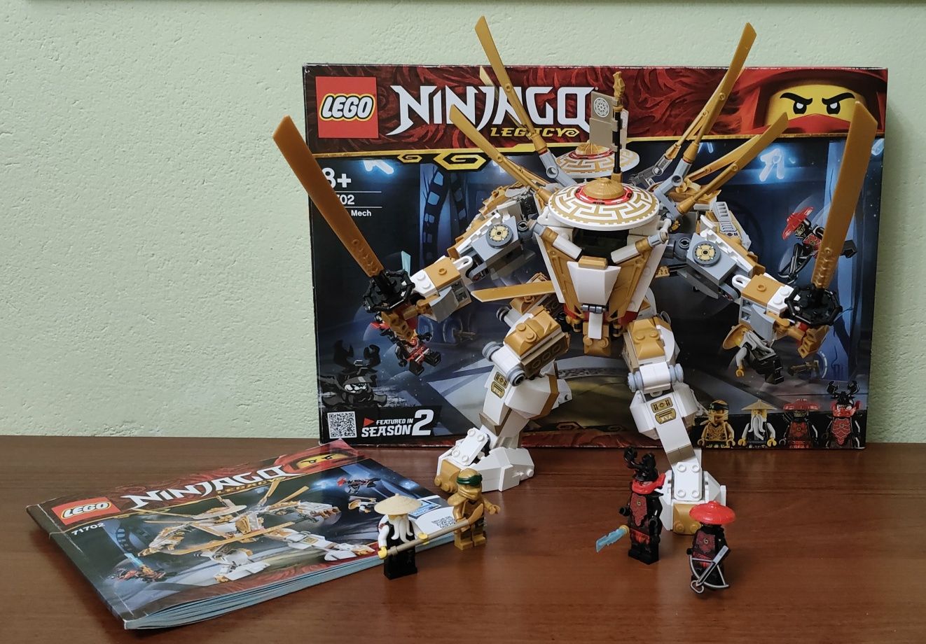 Klocki LEGO Ninjago 71702 Golden Mech - kompletne 100% + gratisy