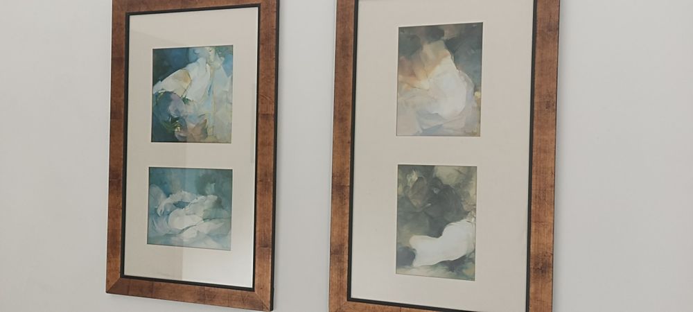 2 quadros com 4 imagens