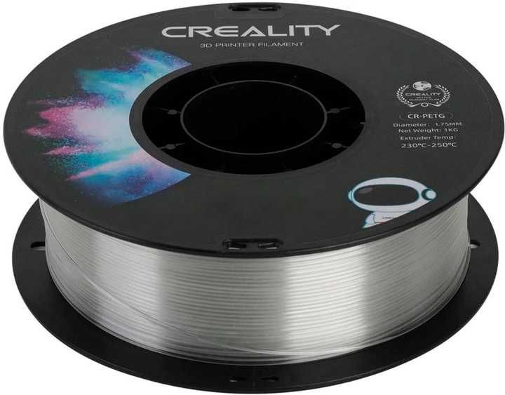 PETG пластик Creality філамент для 3D принтера 1.75 мм 1 кг прозорий