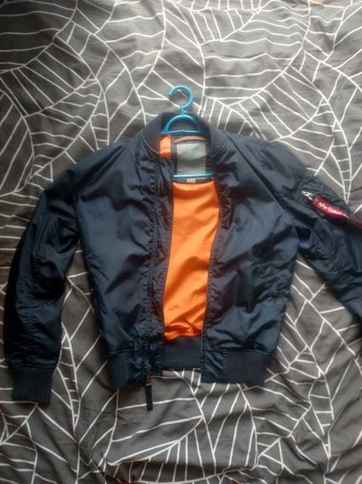 Kurtka Alpha Industries ma-1 Męska Granatowa Bomberka Jesienna S