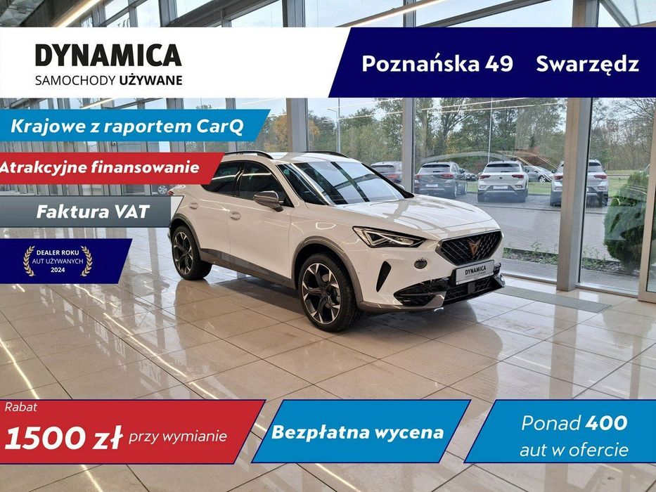 Cupra Formentor 2.0TSI 190KM DSG 4drive 2023 r., salon PL, I właściciel, f-a VAT