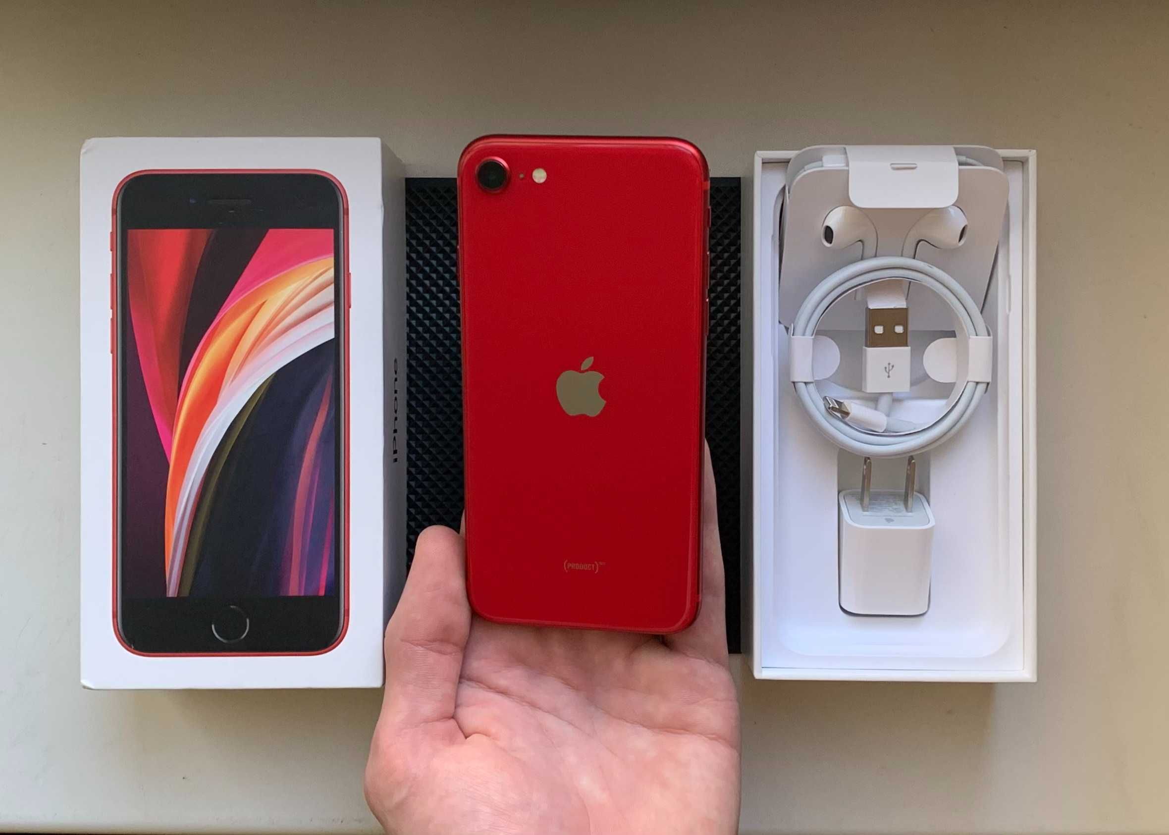 НОВЫЙ - iPhone SE 2020 128 гб - NEVERLOCK - 100% АКБ + КОМПЛЕКТ - RED