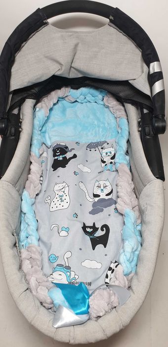 Wkładka z warkoczem do gondoli, kołyski, łóżeczka...WYPRZEDAŻ