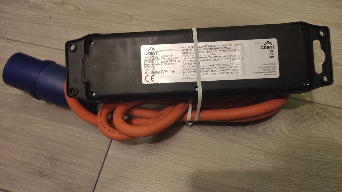CRIVIT Kempingowa listwa zasilająca przedłużacz