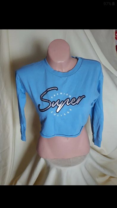 Crop top długi rękaw bluza 146/152 wysyłka olx