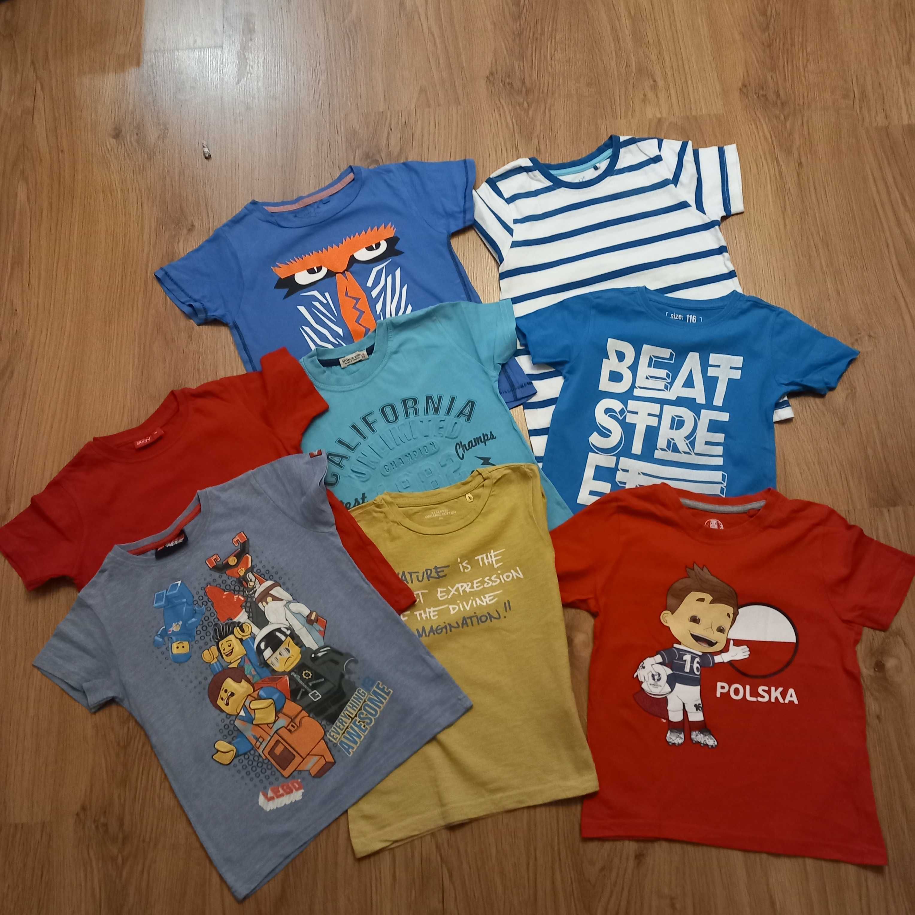 Koszulki 110 116 dla chłopca T-shirt