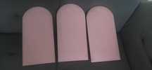 panel tapicerowany różowy płotek 60x30x3  5szt