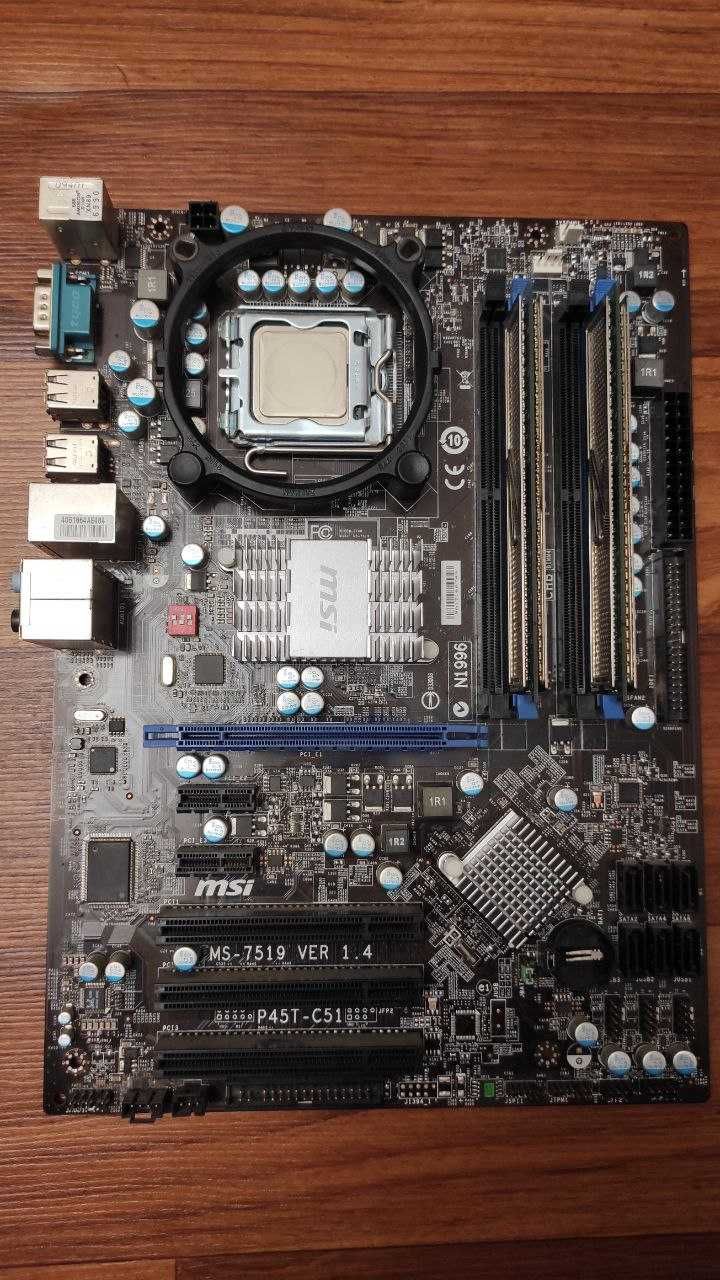Материнська плата P45T-C51 + процесо intel core 2+ оперативка