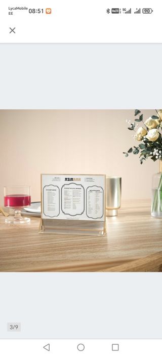 Ramki na zdjęcia, menu. 4 szt.