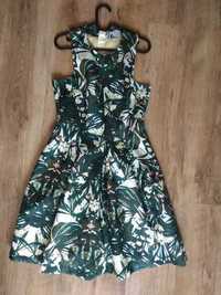 Sukienka z tropikalnym nadrukiem H&M