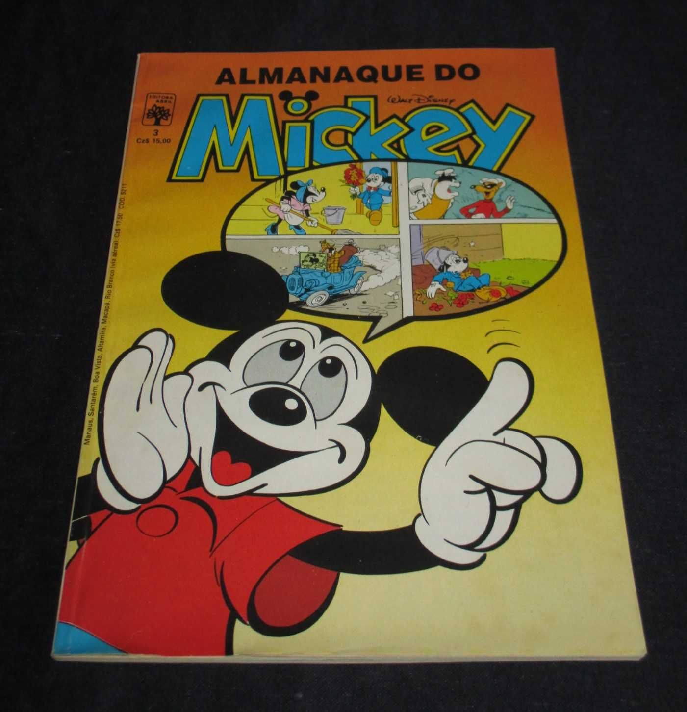 Livro BD Almanaque do Mickey 3 Abril 1987