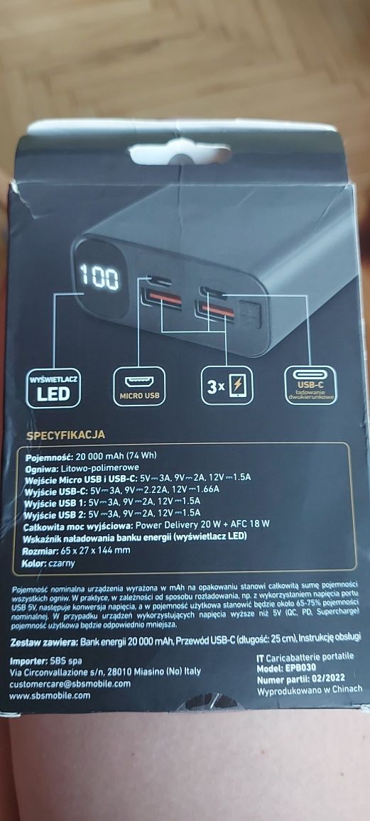 Powerbank reinston ultra 20000mAh