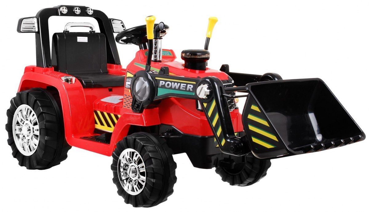 Koparka Traktor Czerwona na akumulator dla dzieci