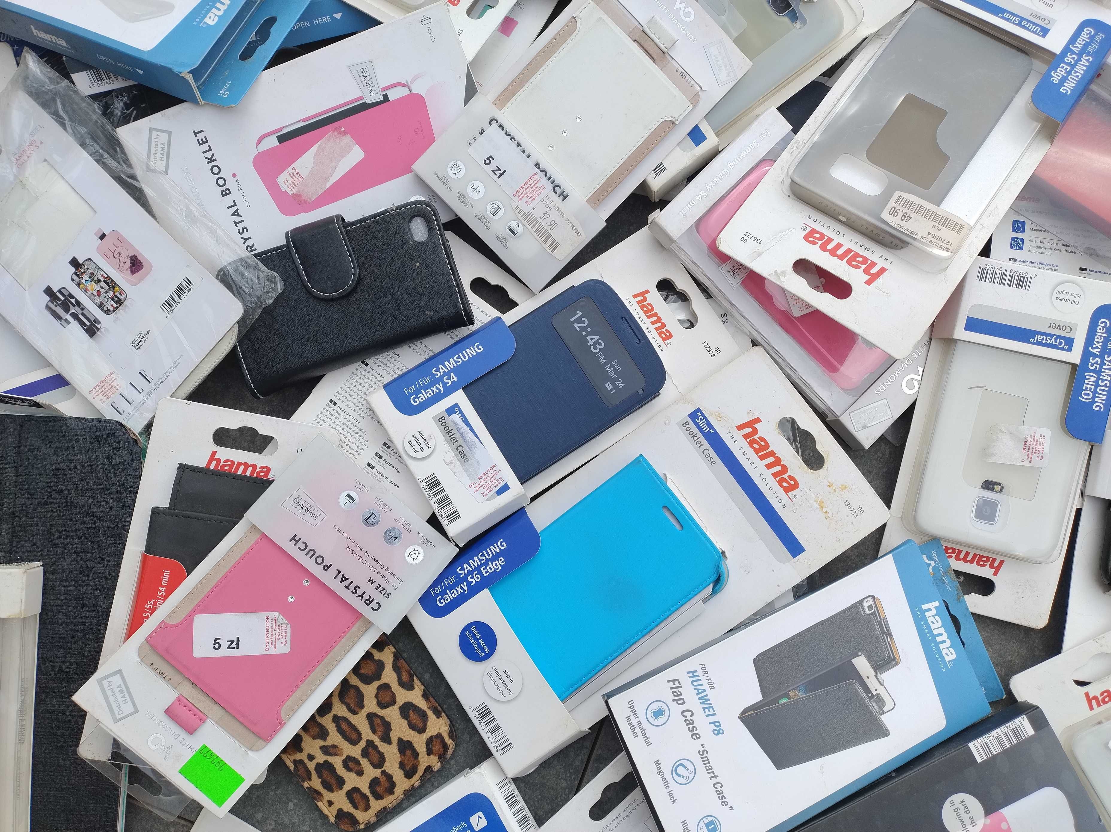 Mix hurt pokrowce etui Hama telefon tablet, Samsung, Apple, ok 150 szt