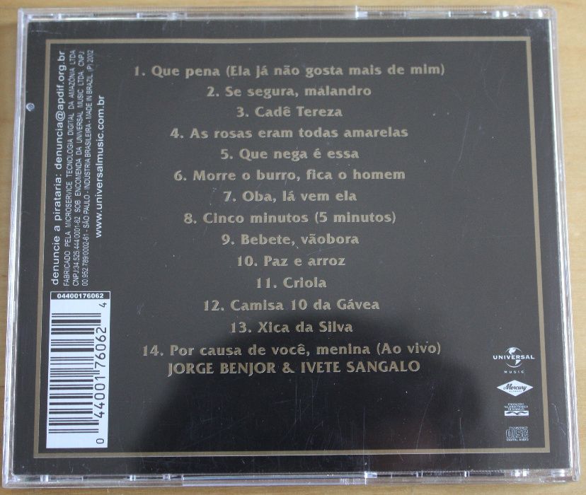CD - Jorge Ben - GOLD, Novo