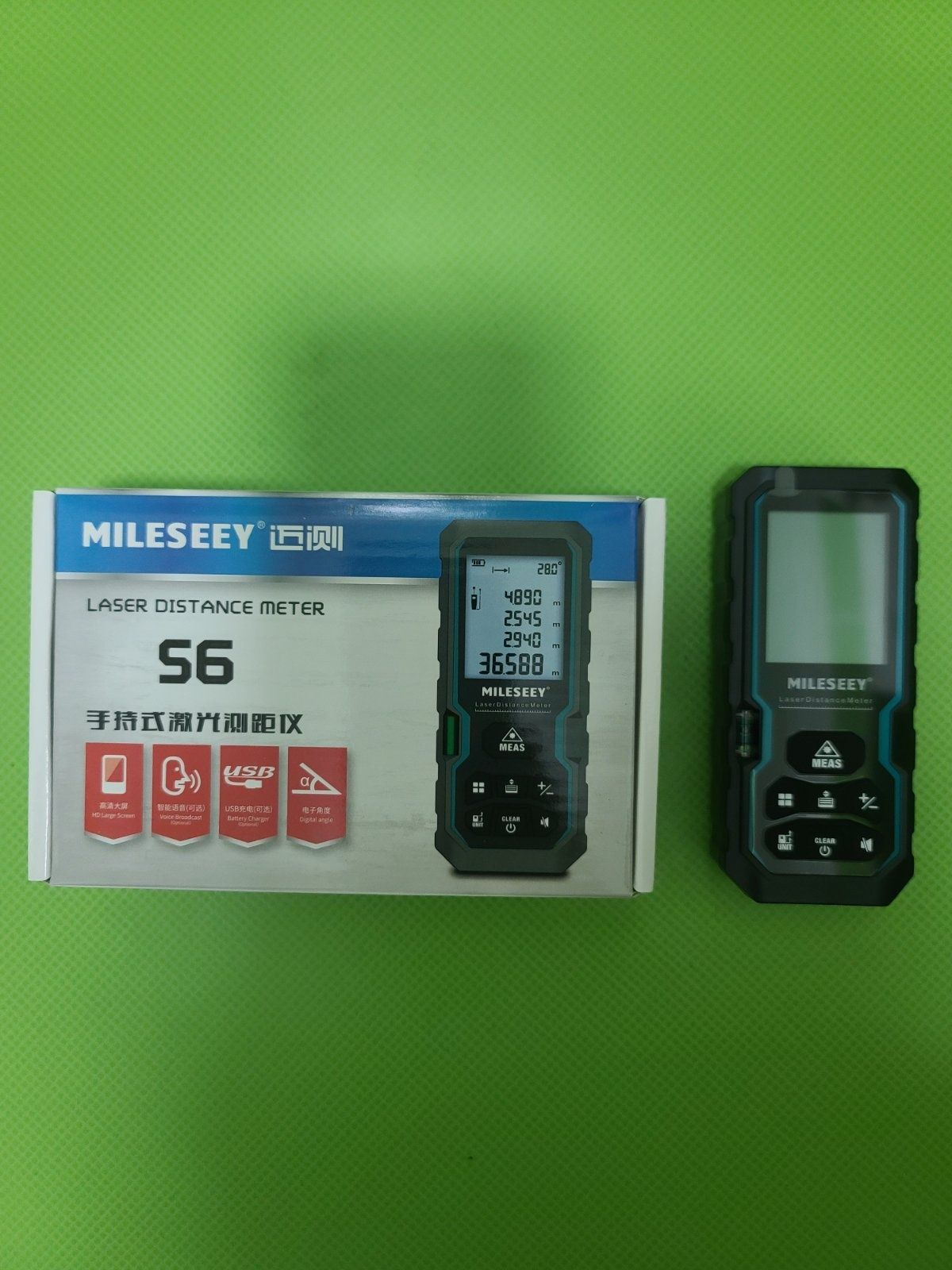 Рулетка лазерна Mileseey  S6 40м Лазерный дальномер MILESEEY