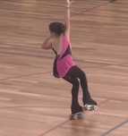 Fato patinagem preto rosa