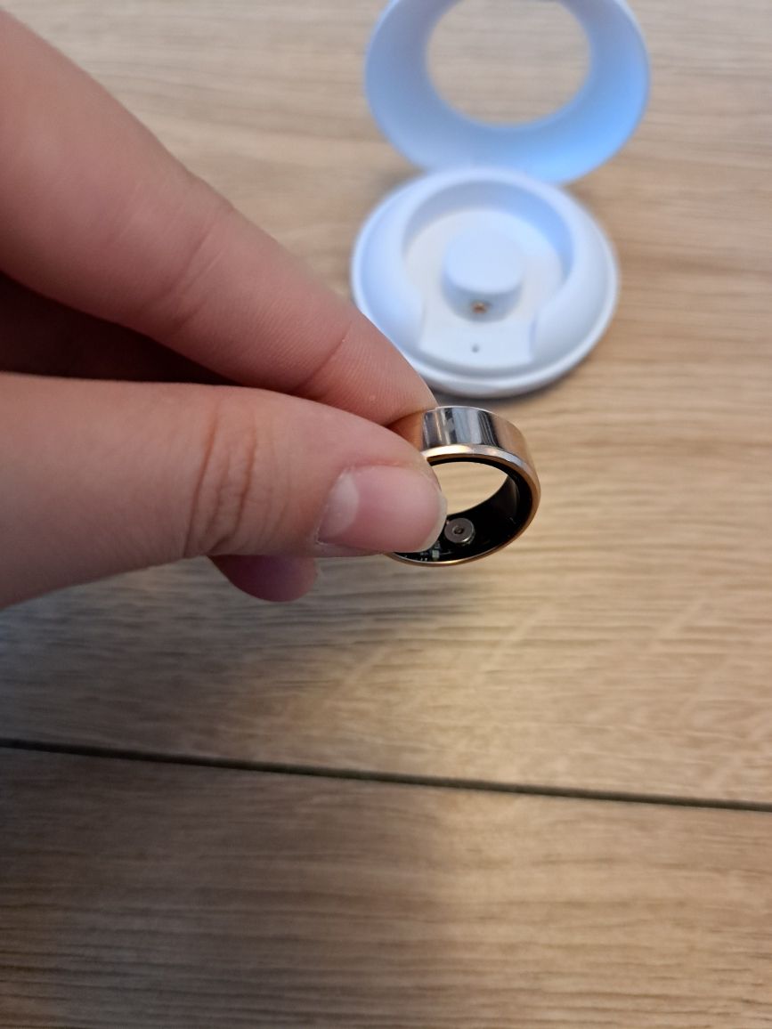Smart RING złoty, tętno, saturacja, monitor snu, aktywność, roz 8