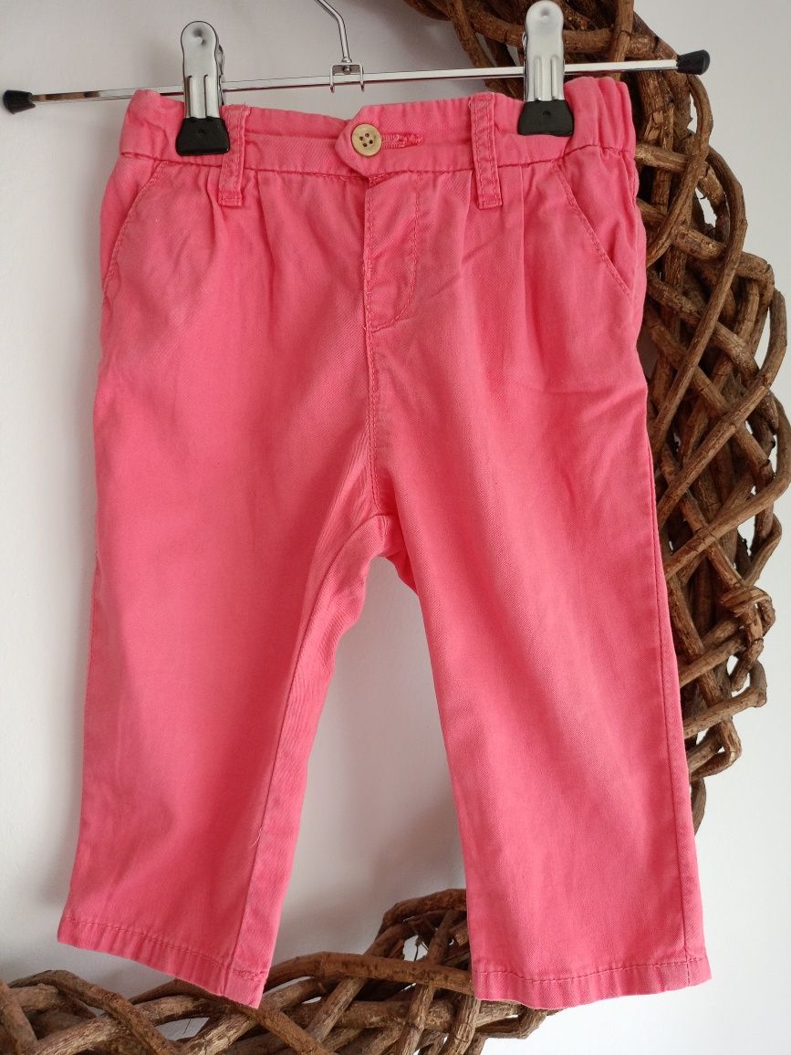 H&M dziewczęce spodnie chinos rozm.74