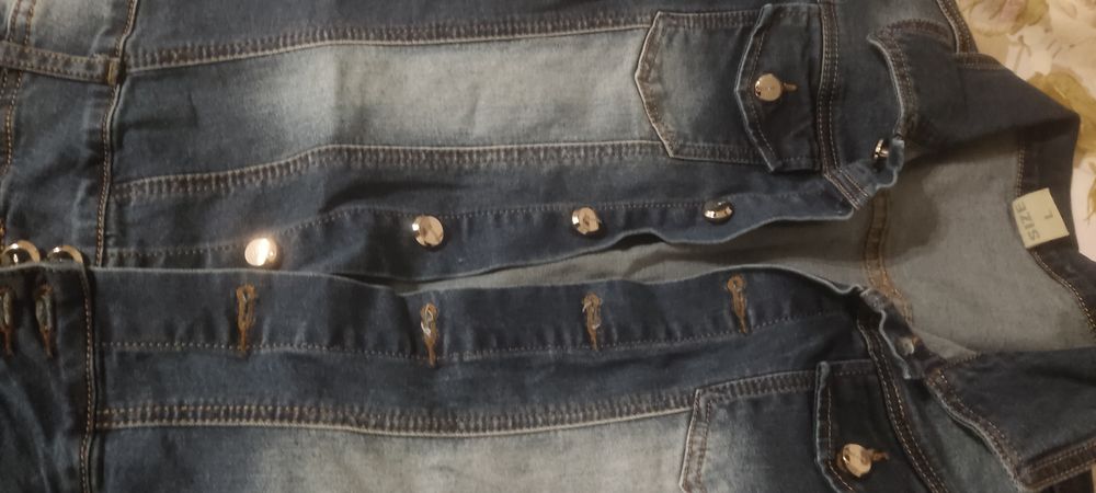 Jeansowa tunika z krótkim rękawem