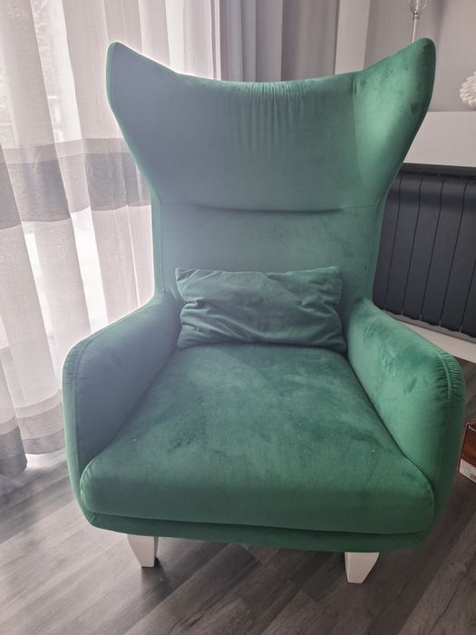 Fotel uszak zielony
