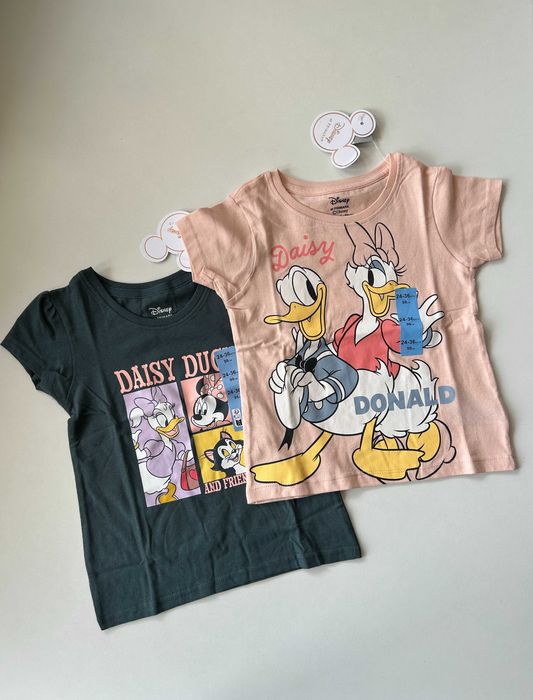 NOWE koszulki z krótkim rękawem Disney Daisy i przyjaciele 98 - 2 szt