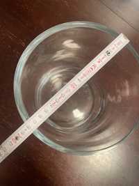 Duży szklany wazon cylinder rura grube szkło