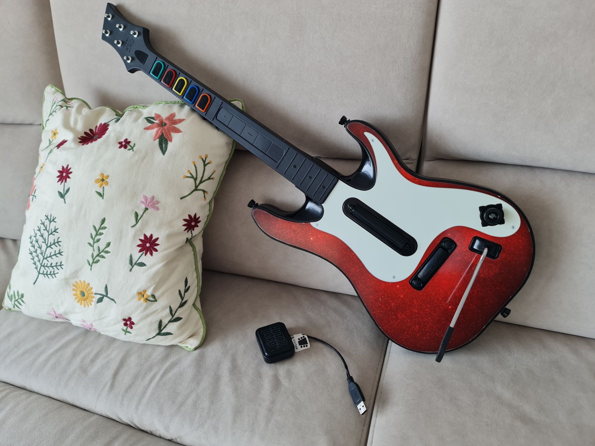 Gitara Guitar Hero PS3 PS4 PC bezprzewodowa z odbiornikiem