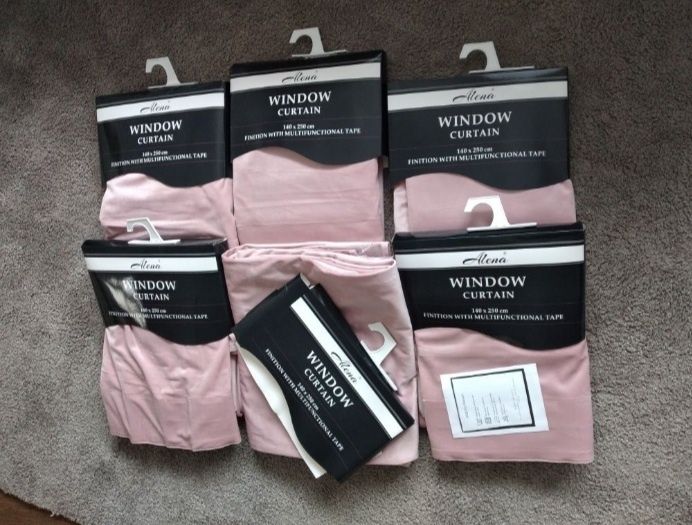 Zasłona Zasłony Róż Mat Velvet Tunel Taśma