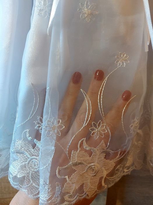 Sukienka biała koronkowa 98/104