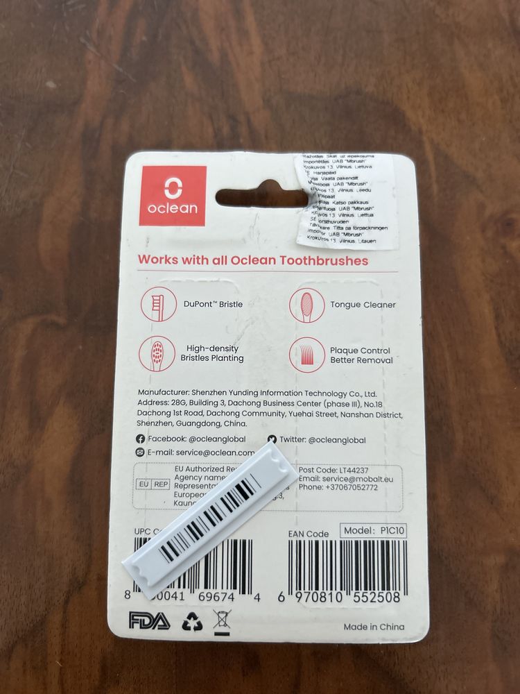 3 x Końcowki do szczoteczki Oclean P1C10 2szt